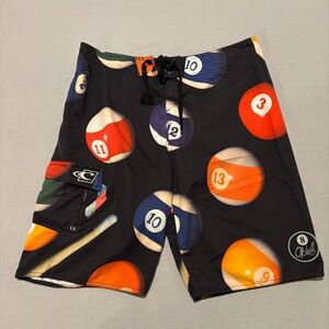 O'Neil Swim Trunks Boardshorts 34x11 Black Billiard Outdoor Beach Summer Casual